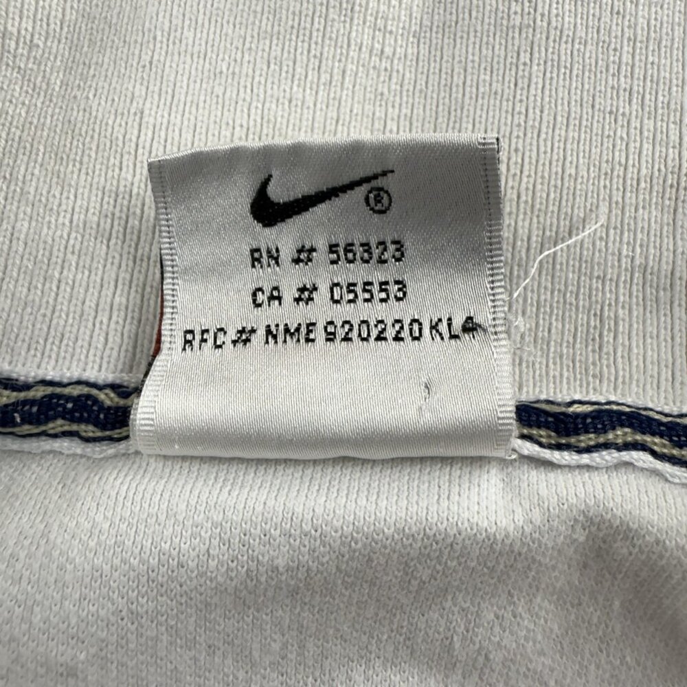 Vintage Nike Polo Shirt Mens XL White Patch Swoosh Tennis Court Golf 90s Y2K - Picture 12 of 15